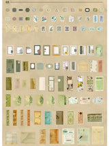 Retro Literary Hand Account DIY Material Stickers 200 Sheets Into 4 Styles