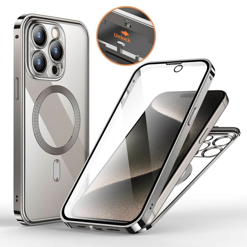 Full Protection Phone Case with Magnetic Wireless Charging & Double Lens - Minihomy