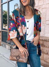 Flower Print Shirt Jacket Women Top