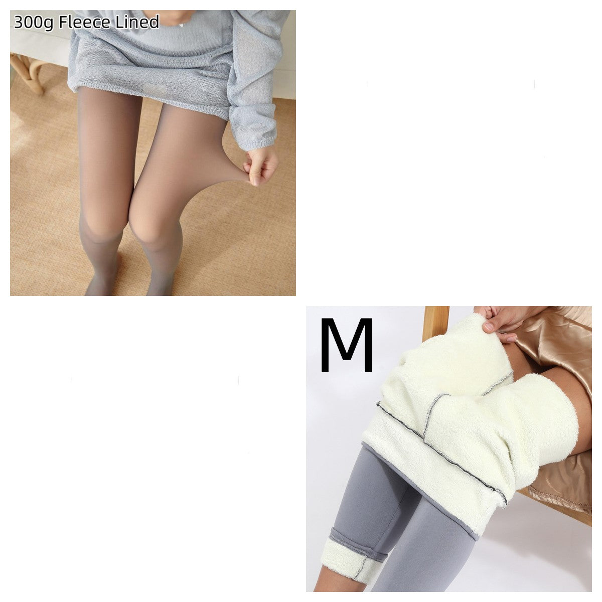 Fleece-lined Thickened Sheer Tights Leggings Transparent One-piece Superb Pantynose - Minihomy