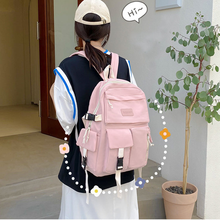 Large Capacity Junior High School Student Schoolbag Light And Simple