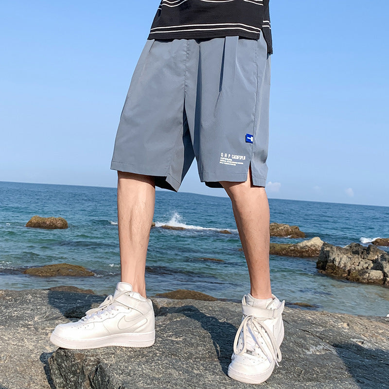 Ice Silk Shorts Summer Thin Quick-drying Casual Pants Men's Beach Basketball Sports Pants