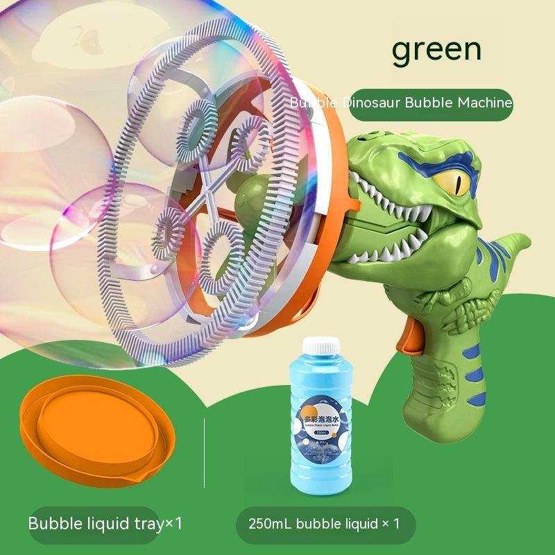 Dinosaur Bubble Machine Toy for Kids - Handheld Bubble Gun with Fan