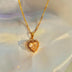 Colorful Rhinestones Heart-shaped Necklace - Love Gold Clavicle Chain - Minihomy