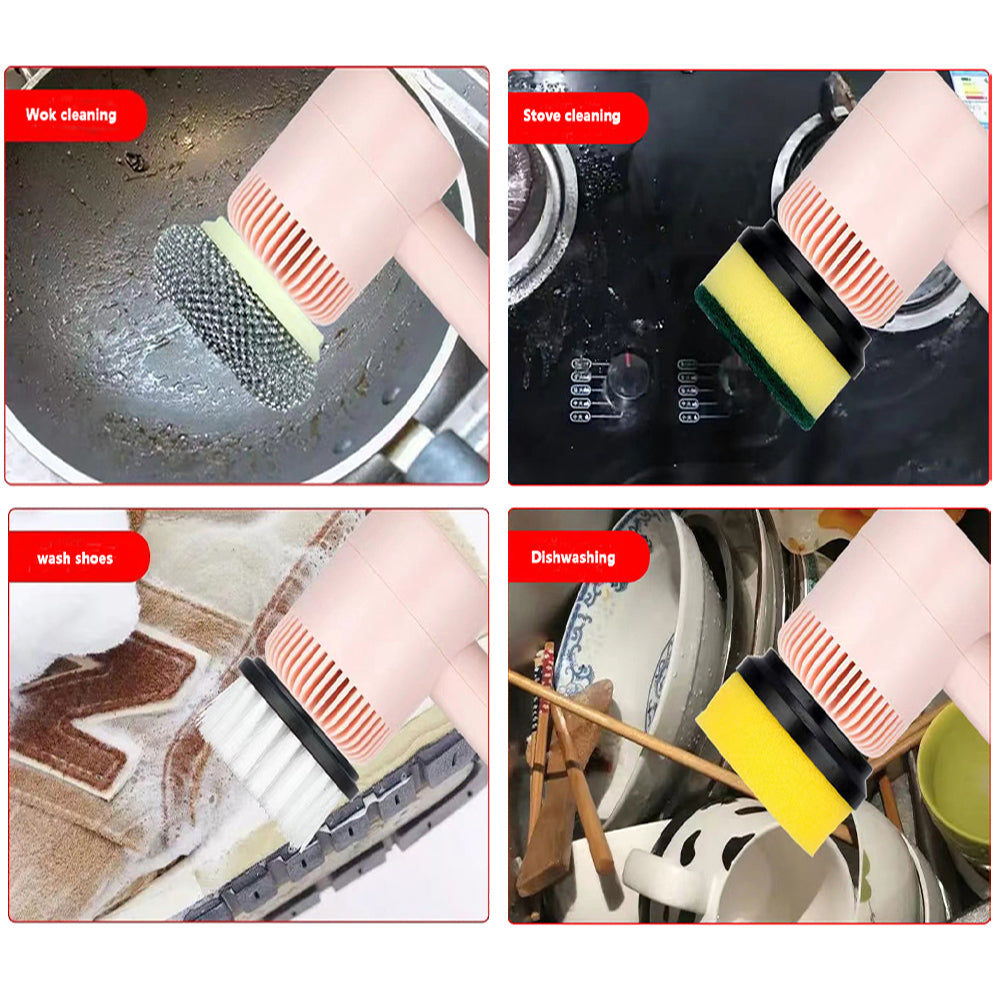 Electric Cleaning Brush Multifunctional Scouring Pad - Minihomy