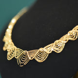 Women's 18k Gold Lace Necklace: Fashionable Elegance