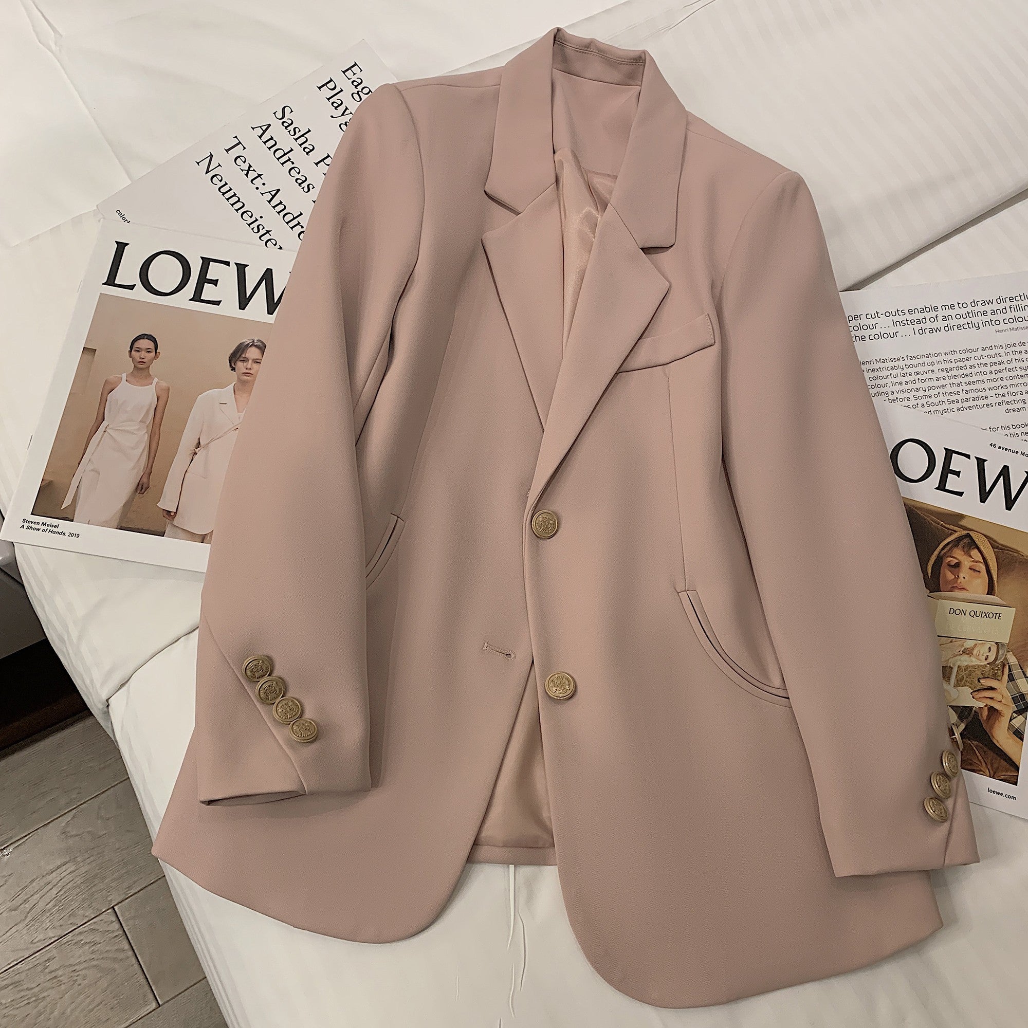 Women's Casual Long Sleeved Suit Jacket Blazer