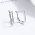 925 Sterling Silver Geometric U-shaped Earrings Women's Design Sense - Minihomy