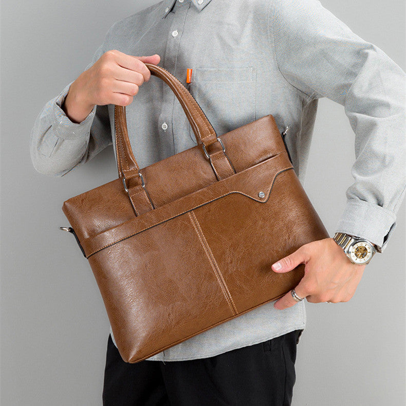 Men's Business Horizontal Briefcase Handbag: Style Meets Functionality - Minihomy