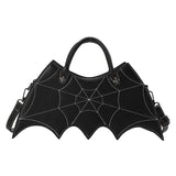 Halloween Spider Web Shape Shoulder Bags Personality Batgirl Messenger Crossbody Bag