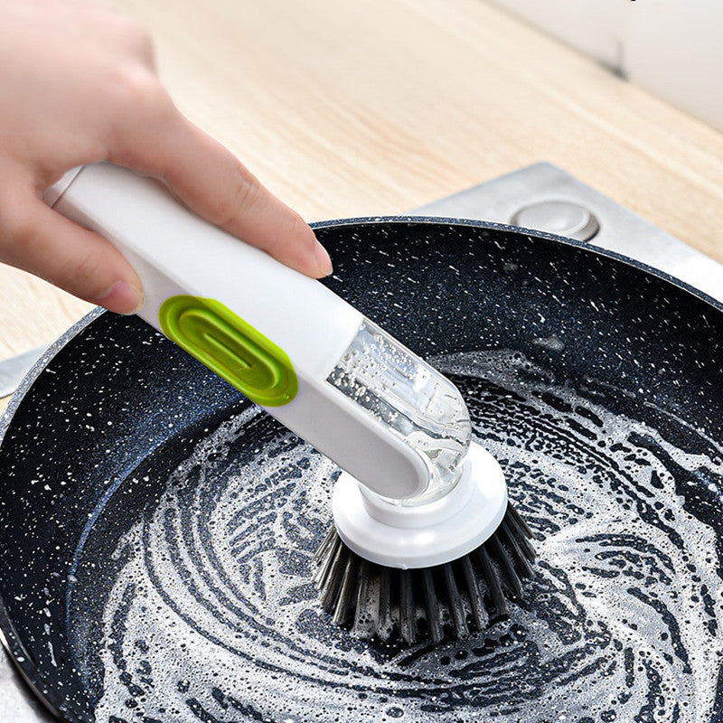 Multi-Functional Long-Handle Liquid-Filled Cleaning Brush With Liquid Dispenser - Minihomy