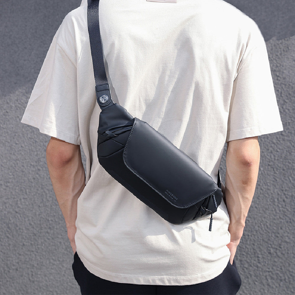 Men's Chest Bag Simple Waterproof Lightweight Crossbody Bag Street