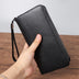 Men's Ostrich Grain Long Wallet Zipper Handbag - Minihomy