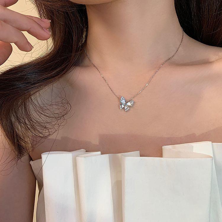 Zircon Butterfly Necklace Simple All-match Fashion Necklace