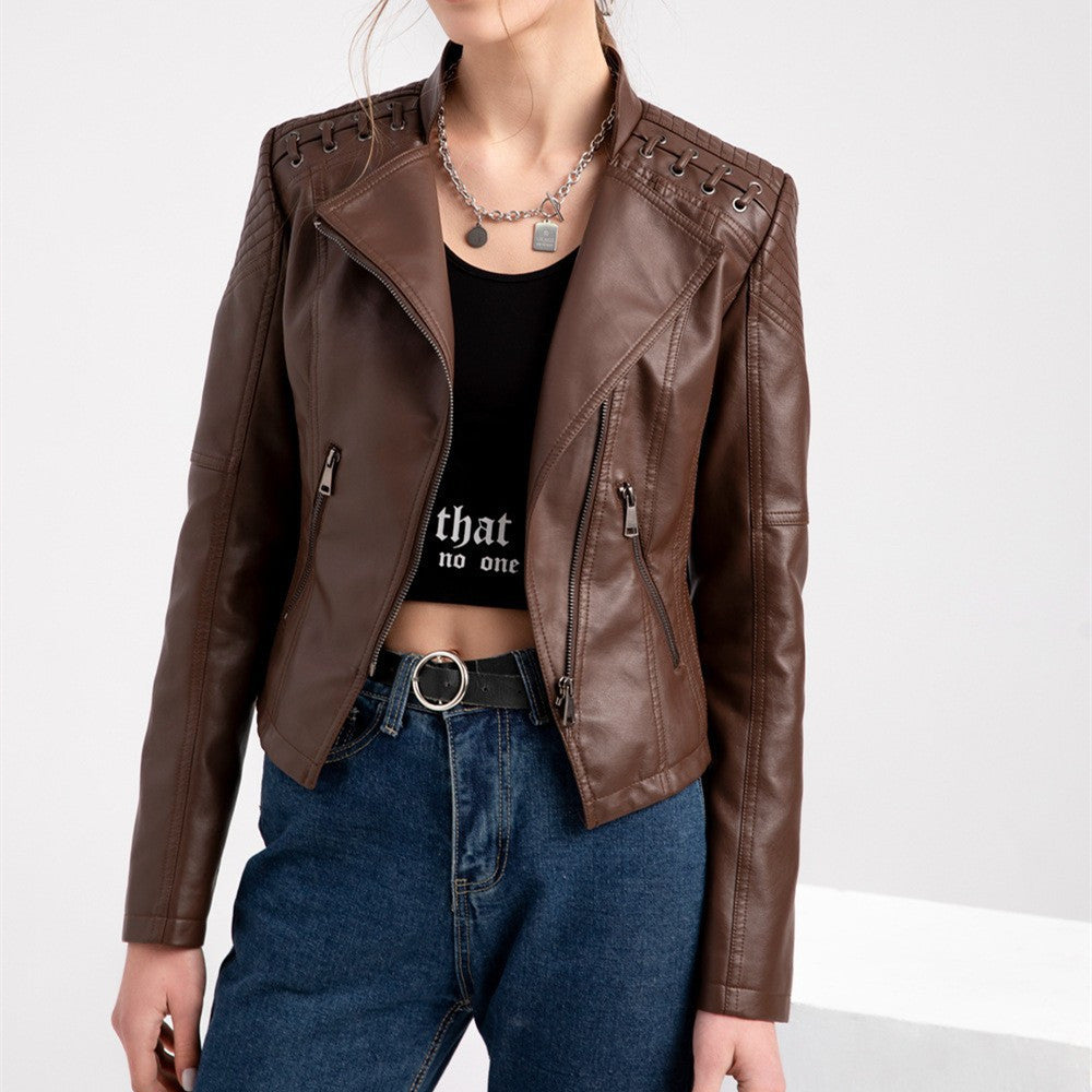 Youth European And American Women's Clothing Leather Short Jacket