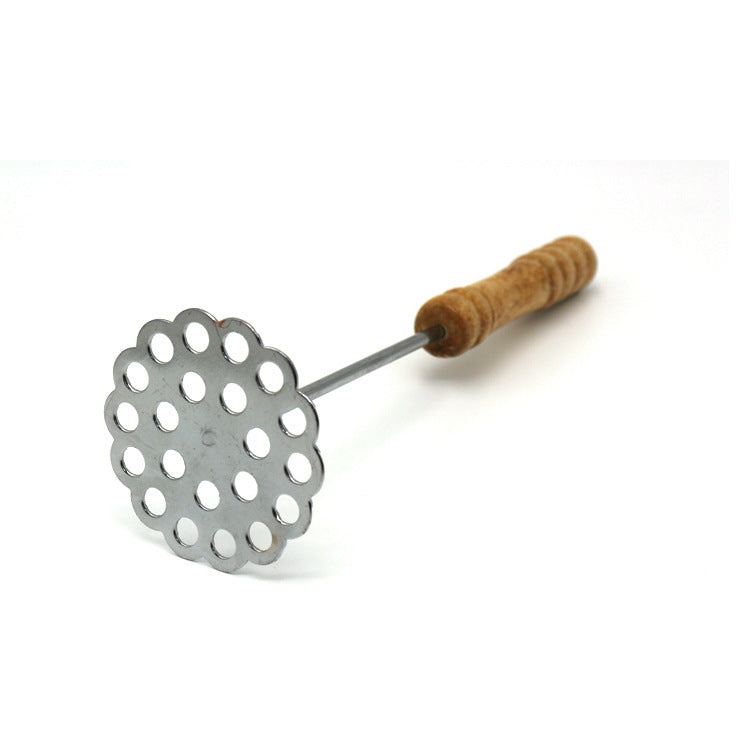 Manual Potato Masher With Wooden Handle Kitchen Gadget - Minihomy