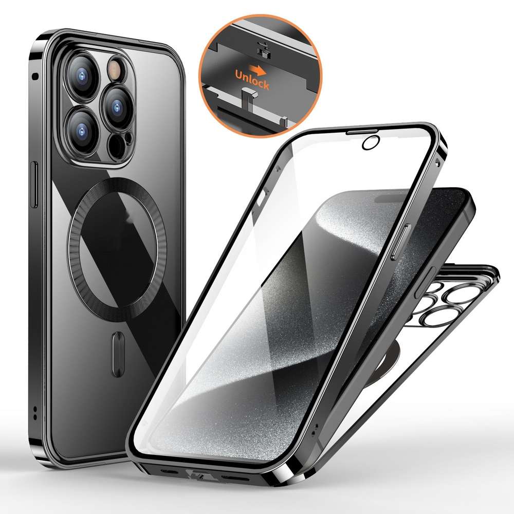 Full Protection Phone Case with Magnetic Wireless Charging & Double Lens - Minihomy