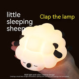 Cute Sheep Night Light for Kids - Rechargeable, Dimmable & Timing Sleep Lamp