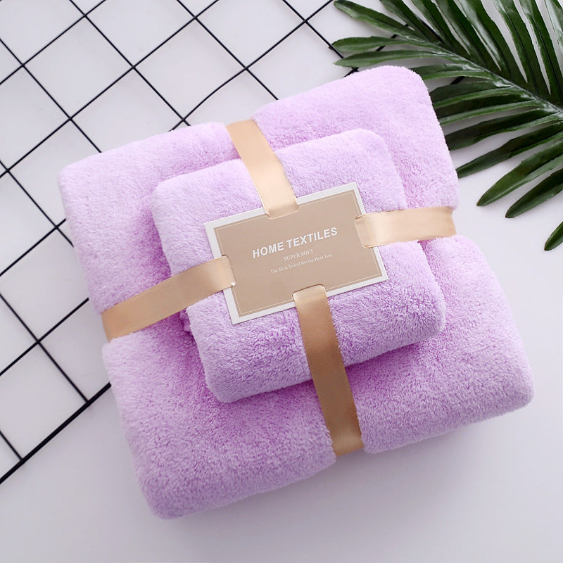 High-density Coral Fleece Towel Bath Towel Set