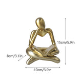 Nordic Resin Book Figurines for Home Decor - Abstract Statue for Living Room & Office Desk