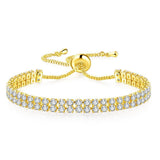 Fashion Double Row Zircon Bracelet: Sparkle with Elegance - Minihomy