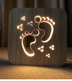 LED Music Note 3D Lamp USB Power Wood Carving Table Lamp - Minihomy