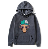 Monkey Printed Men's Hoodie Leisure Warm Sweatshirt