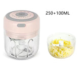 Mini Electric Garlic Chopper USB Charging Ginger Masher Machine Sturdy Durable Chili Vegetable Crusher Kitchen Tool - Minihomy