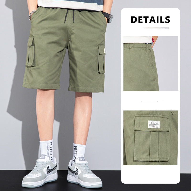 Casual Drawstring Cargo Shorts With Multi Pocket Summer Outdoor Men's Beach Pants: Your Essential Summer Companion