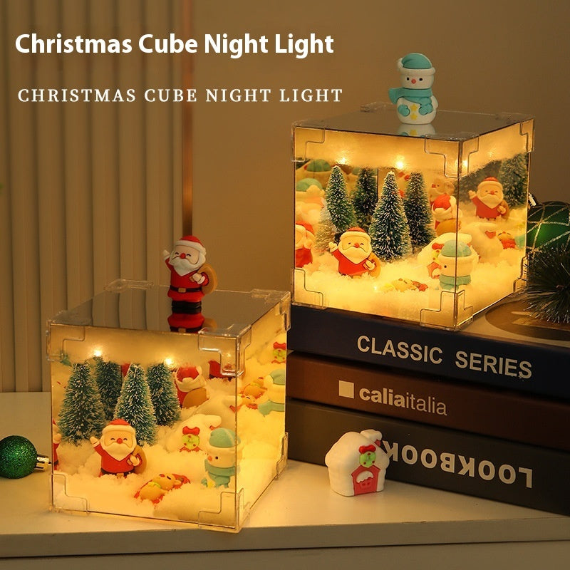 DIY Christmas LED Cube Lamp Kit: Santa, Snowman, Tree