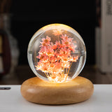 LED Night Light Flower Crystal Ball - Serene Ambiance for Bedroom Decor