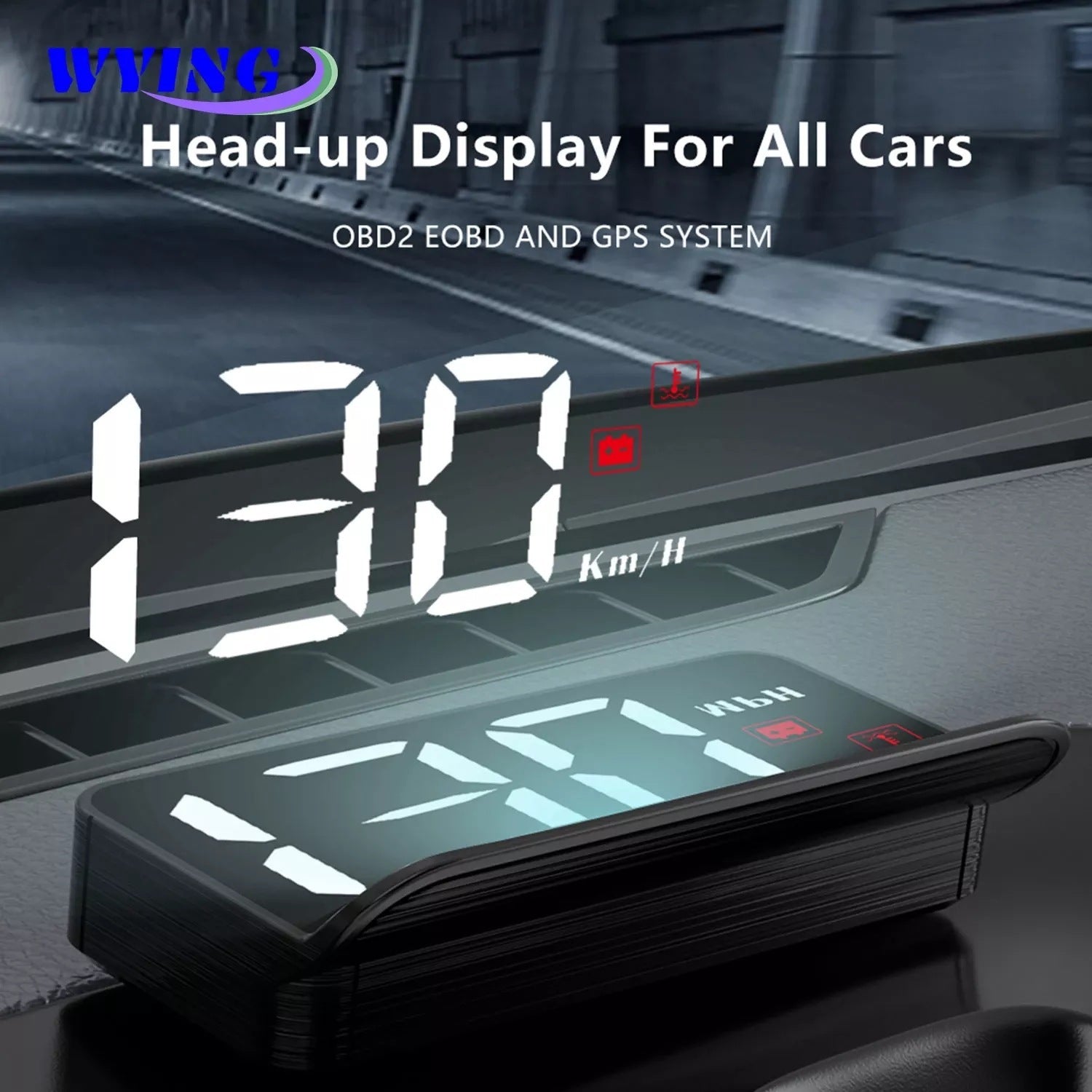 OBD2 GPS Head-Up Display for Car | HUD Projector with Speedometer & More - Minihomy