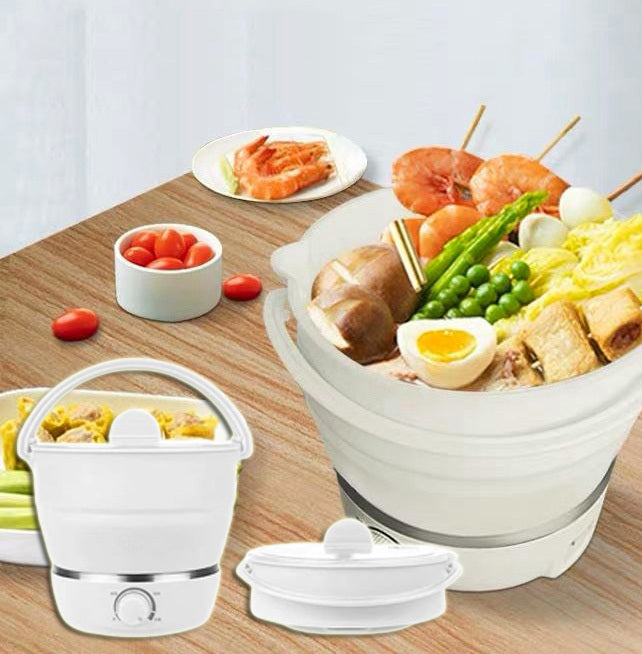 Portable Folding Electric Cooker - Multifunctional Hot Pot for Travel, Dorm & More (Food Grade Silicone) - Minihomy