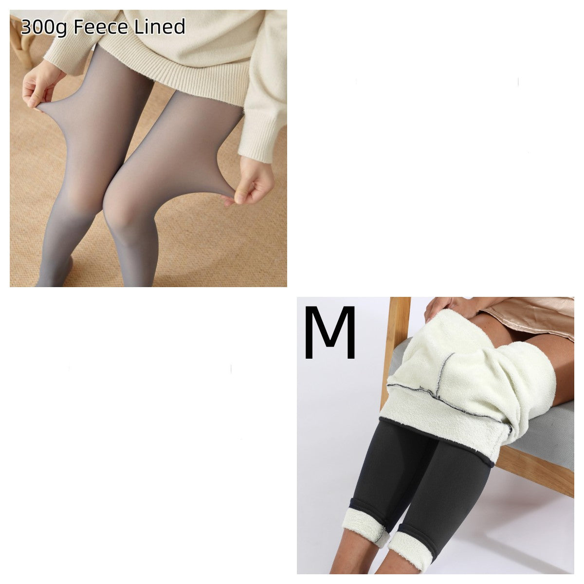 Fleece-lined Thickened Sheer Tights Leggings Transparent One-piece Superb Pantynose - Minihomy