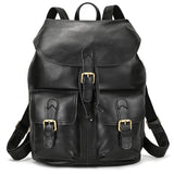 Casual Retro Crazy Horse Leather Travel Backpack - Minihomy