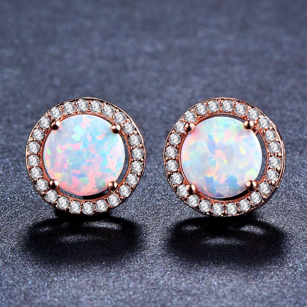 Female Cute Fashion Zircon Earrings Jewelry - Minihomy