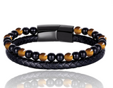 6mm Volcanic Natural Stone Tigereye Beaded Bracelet Men - Minihomy