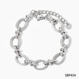 Silver Crystal Heart Bracelet Set | Retro Fashion Jewelry with Infinite Symbol