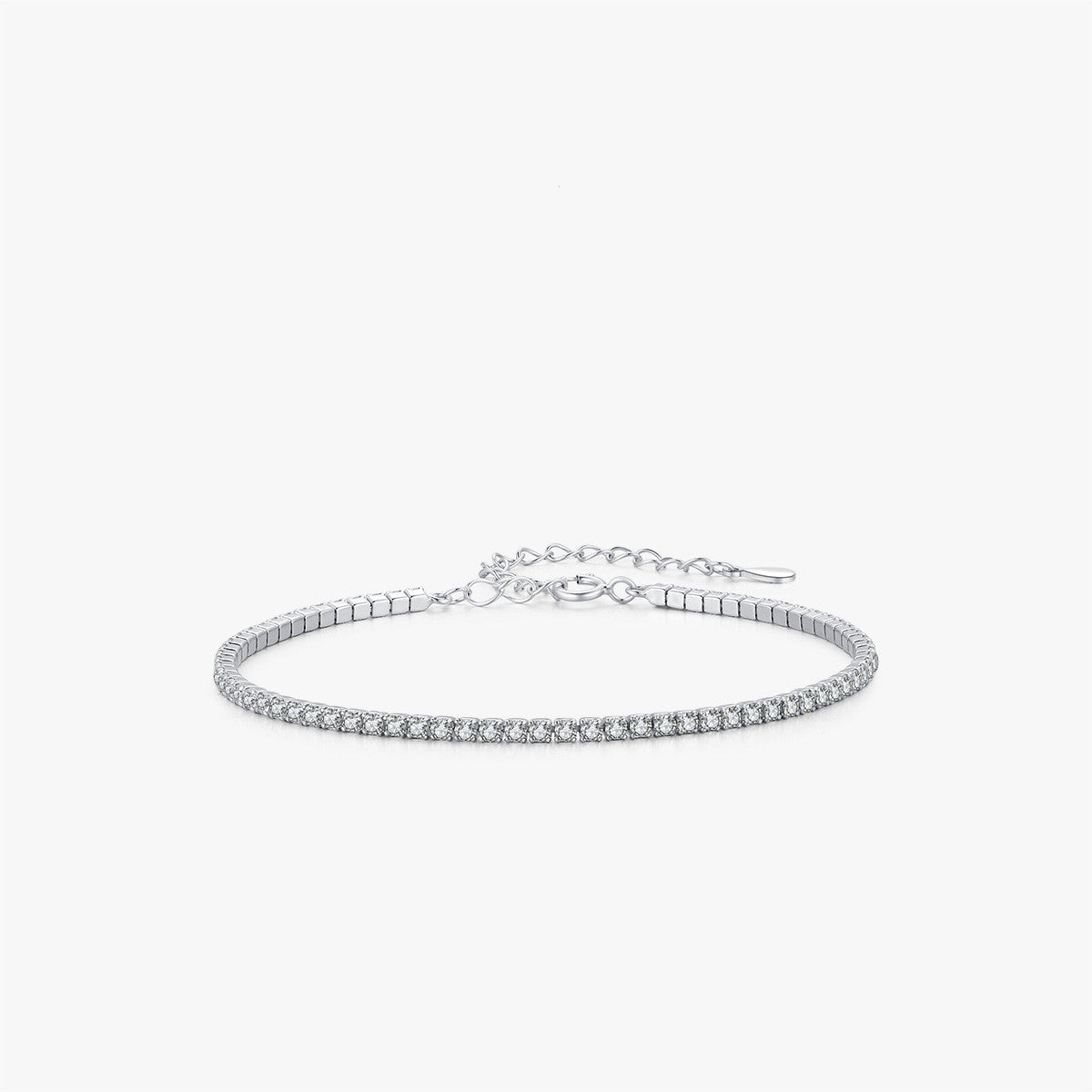 S925 Sterling Silver Diamond Inlaid Super Flash Bracelet For Women