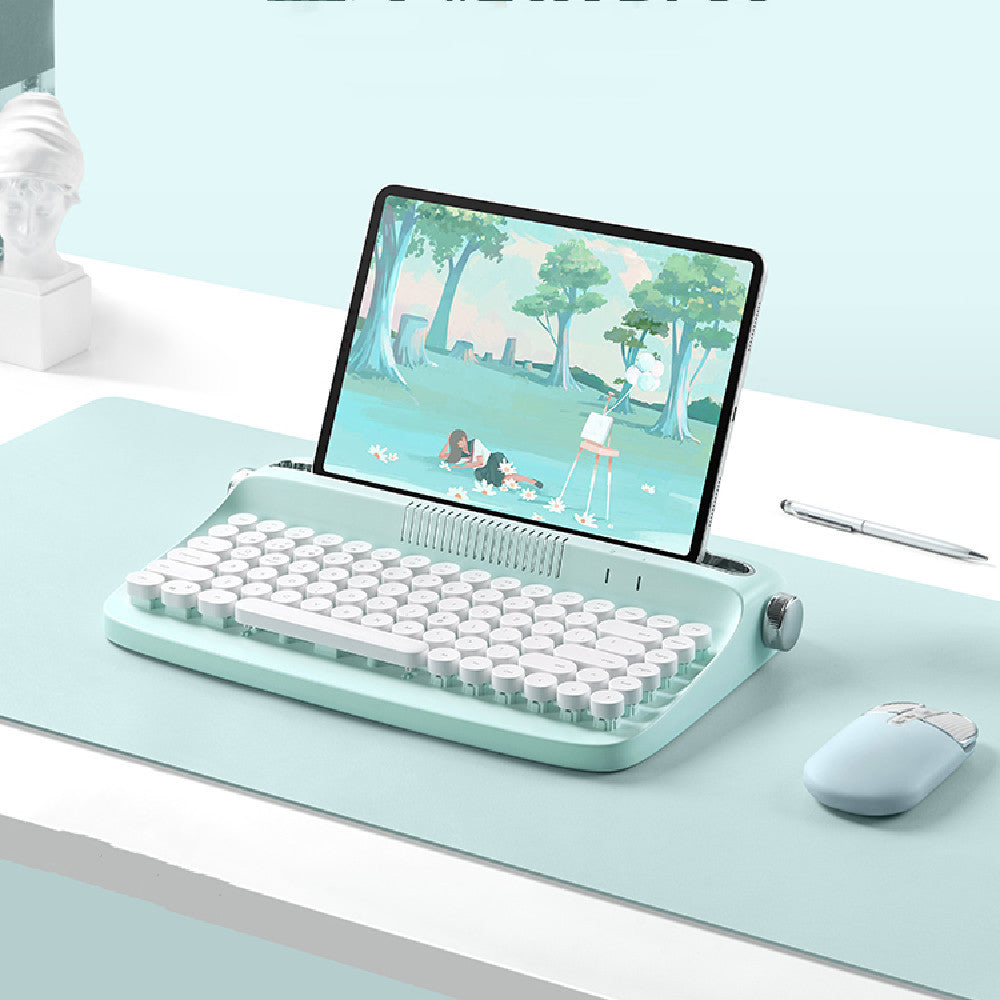 Retro iPad Bluetooth Keyboard & Mouse Combo - Cute Office Accessories