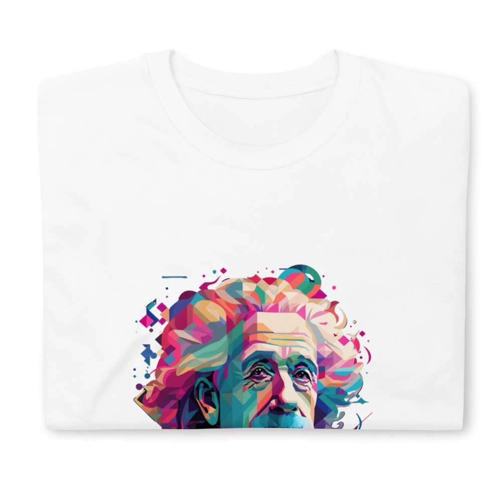 Einstein's Genius in Style - Abstract Short-Sleeve Unisex T-Shirt - Minihomy