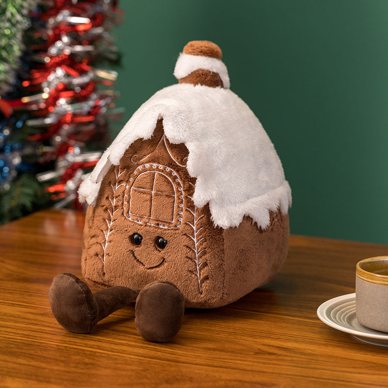 Christmas Gingerbread Man Igloo And Christmas Tree Plush Toy - Minihomy