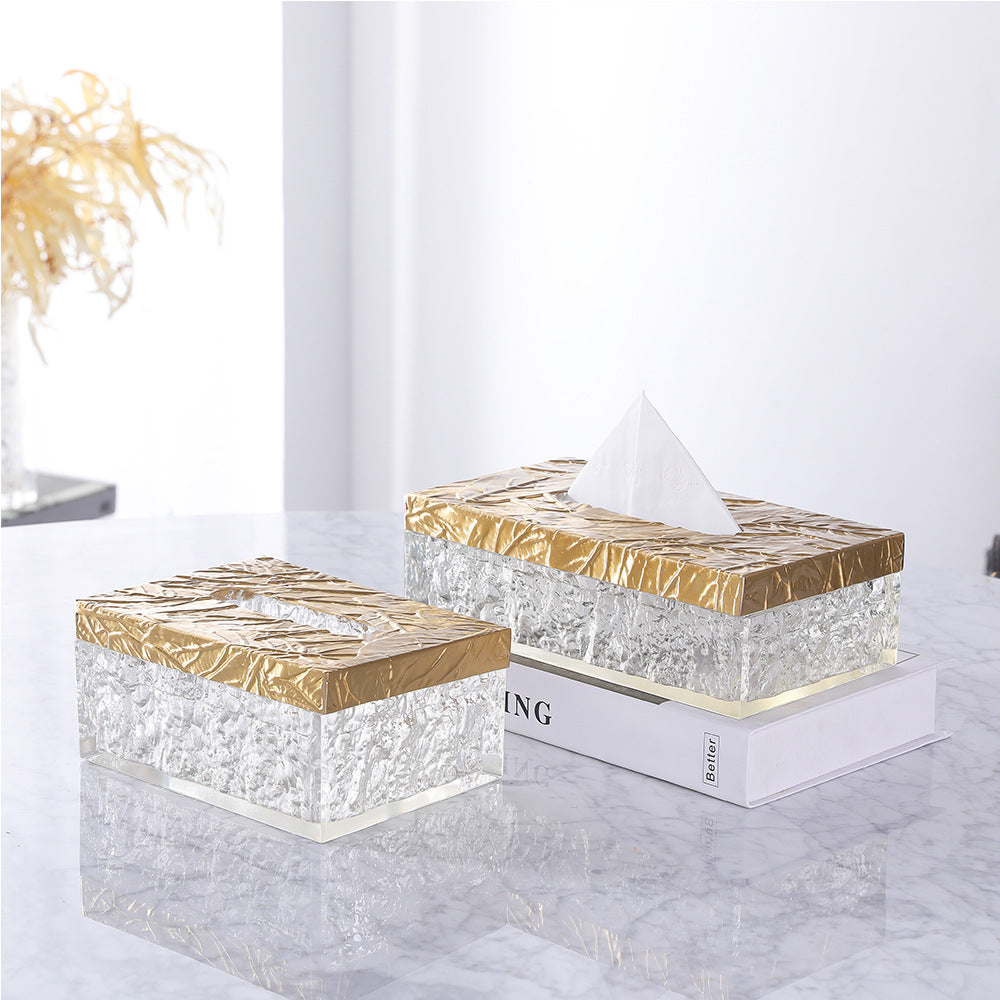 Modern Light Luxury Creative Crystal Tissue Box