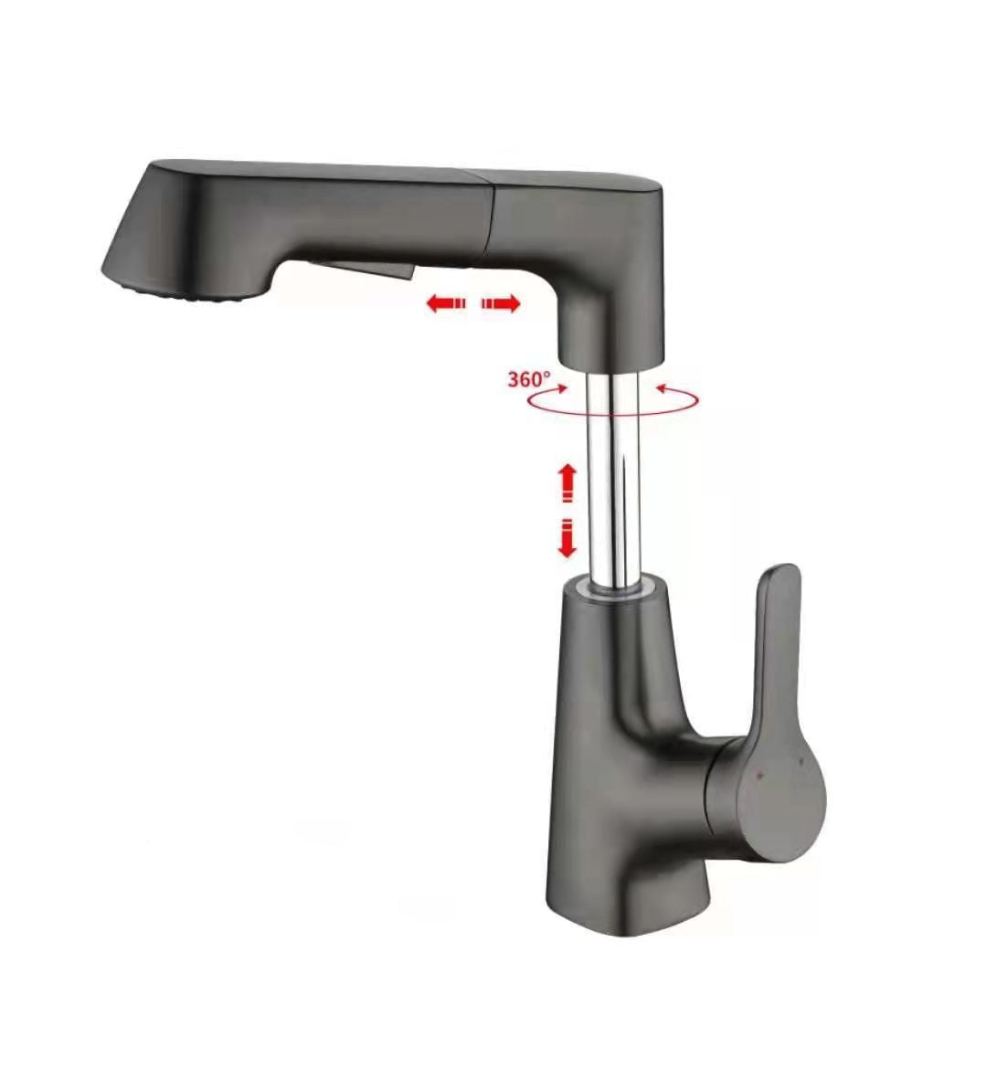 Lifting Cold And Tropical Shower Telescopic Mixing Faucet - Minihomy