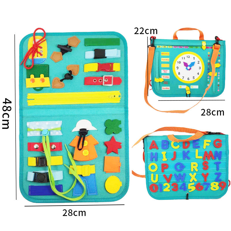 Children's Busy Board Dressing And Buttoning Learning Baby Early Education Learning Toy