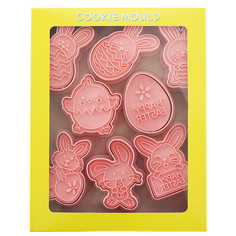 Easter Cookie Mold Cartoon Bunny Easter Egg Cookie Press - Minihomy