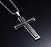 Double Cross Titanium Necklace Stainless Steel Pendant Jewelry - Minihomy