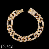 12mm Iced Out Cuban Link Chain Bracelet