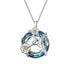 Hummingbird Necklace with Blue Crystal Gifts for Women Sterling Silver