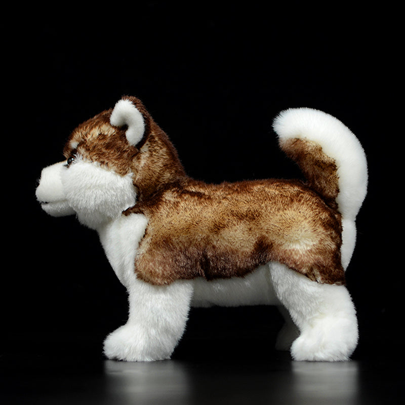 Simulation Dog Toy Model Gift Cute Brown Husky Doll